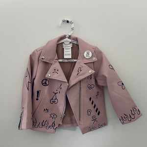 Size 3 Lil Boo pink pleather jacket