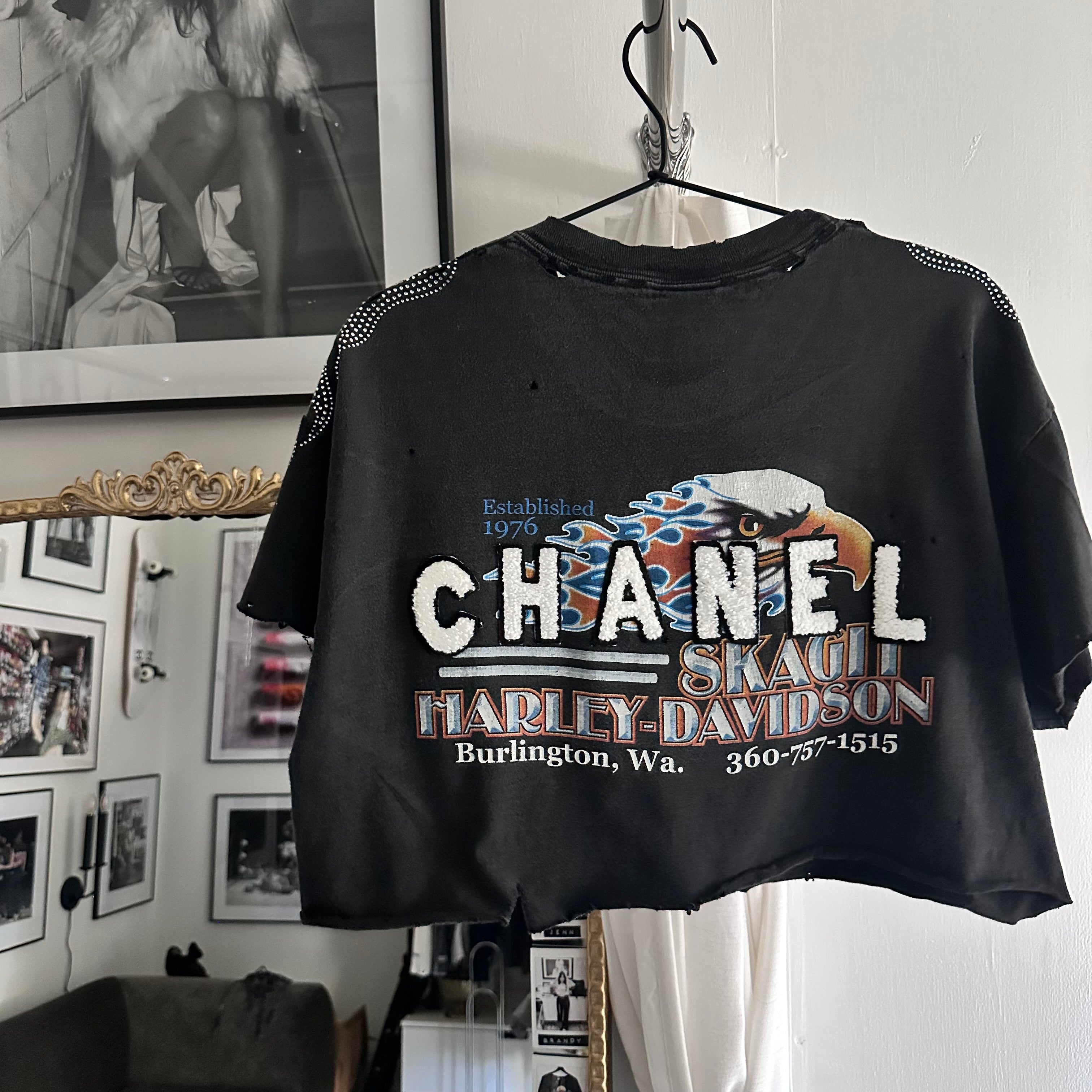 Large rhinestone flames