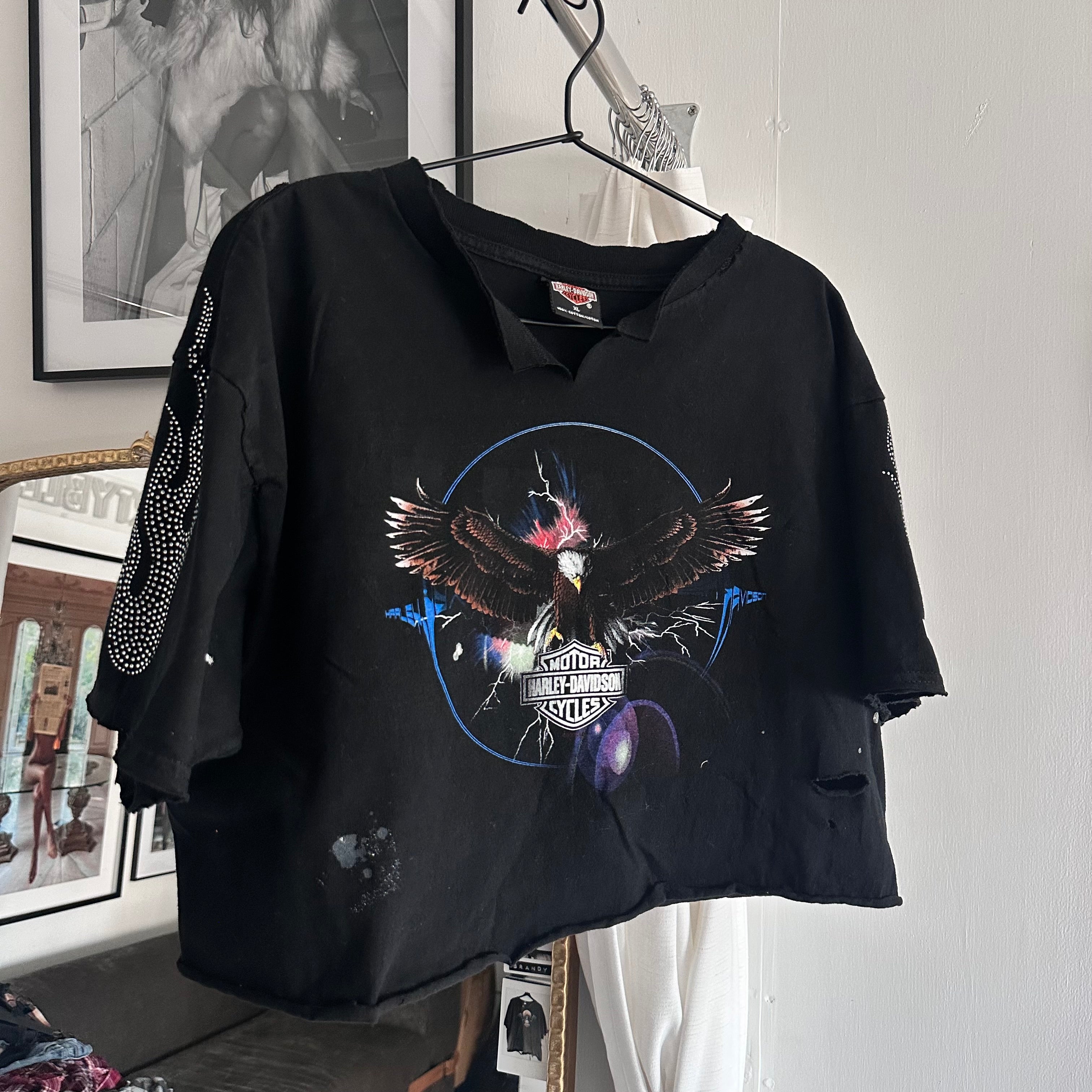 XL rhinestone flames