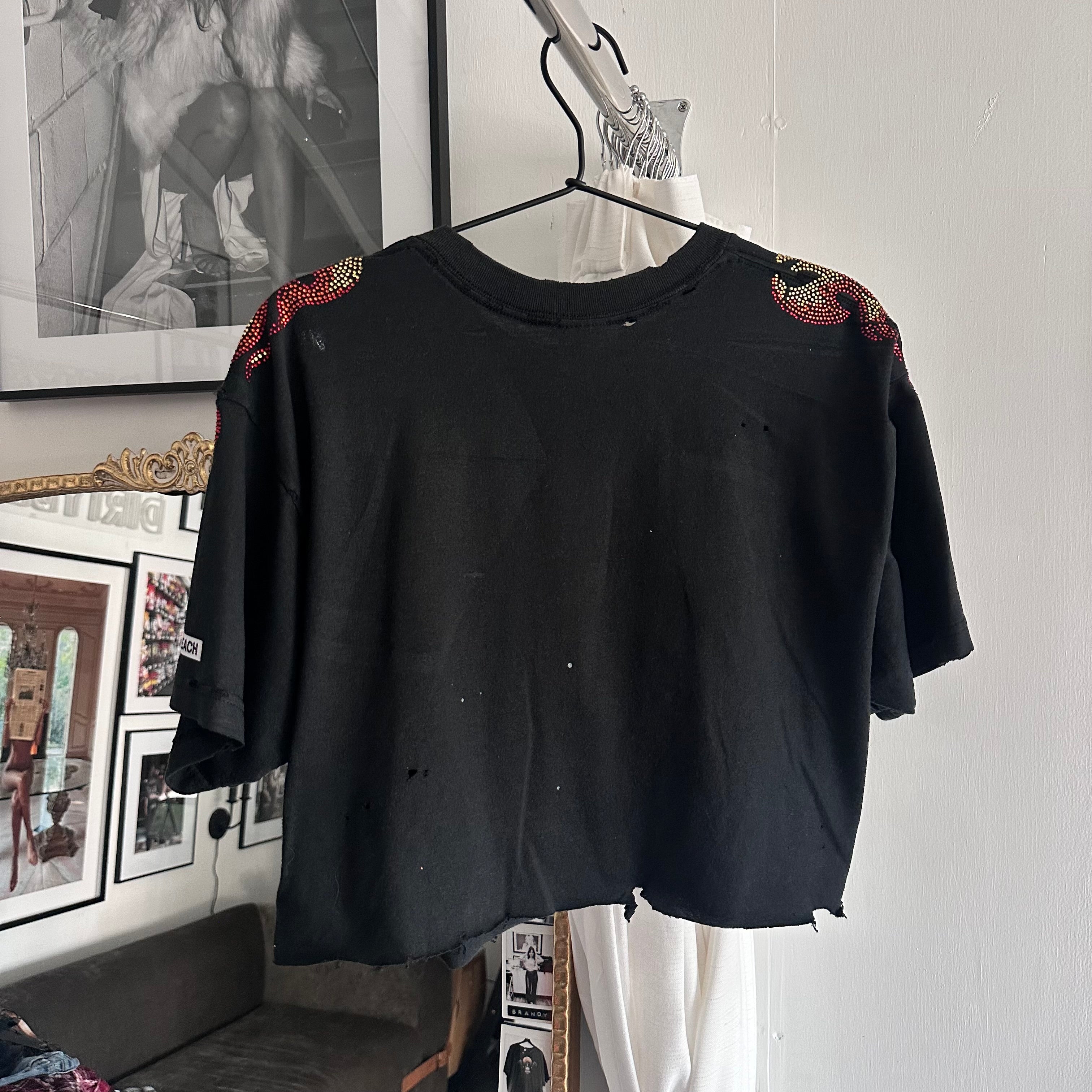 Large rhinestone flames