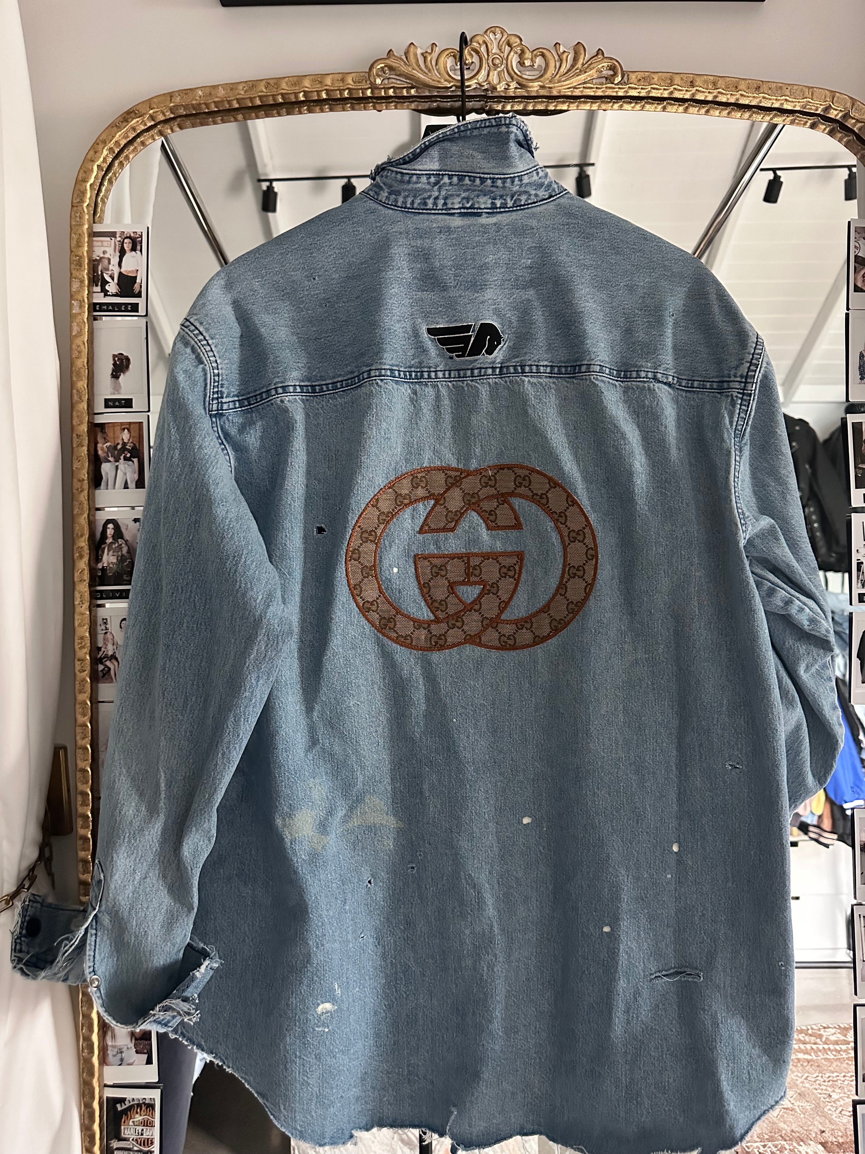 XL denim button up