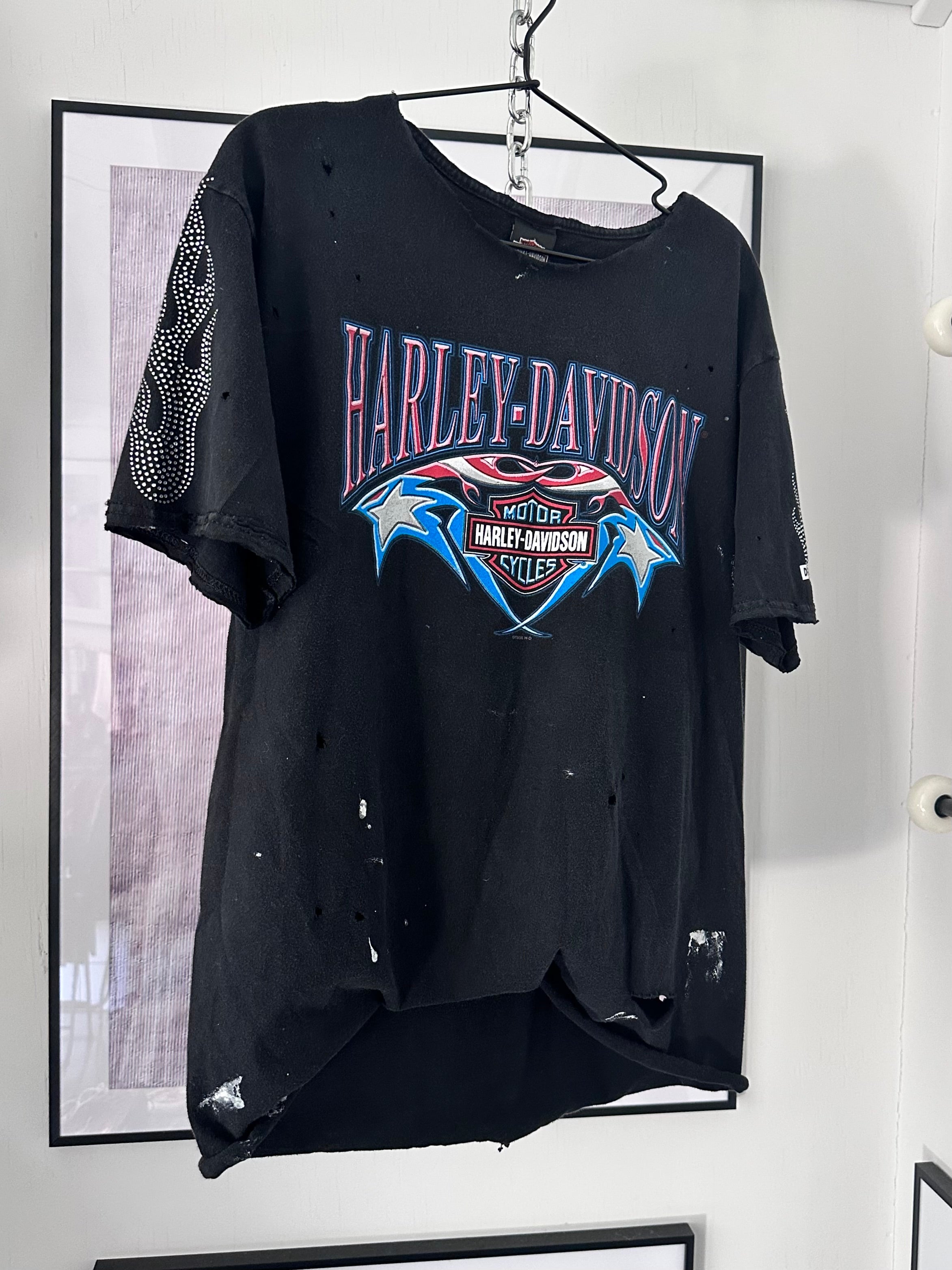 Large rhinestone flames