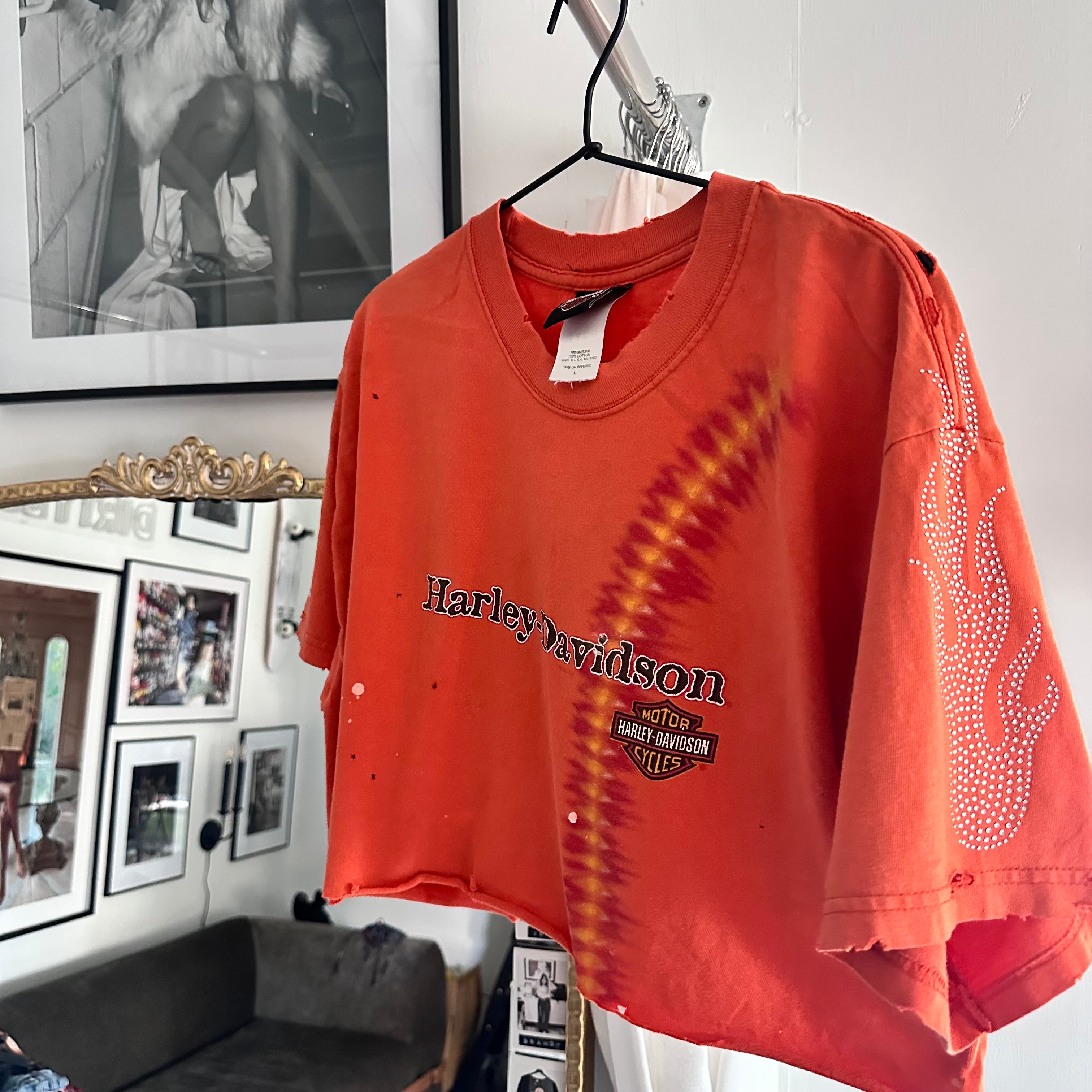 Large rhinestone flames