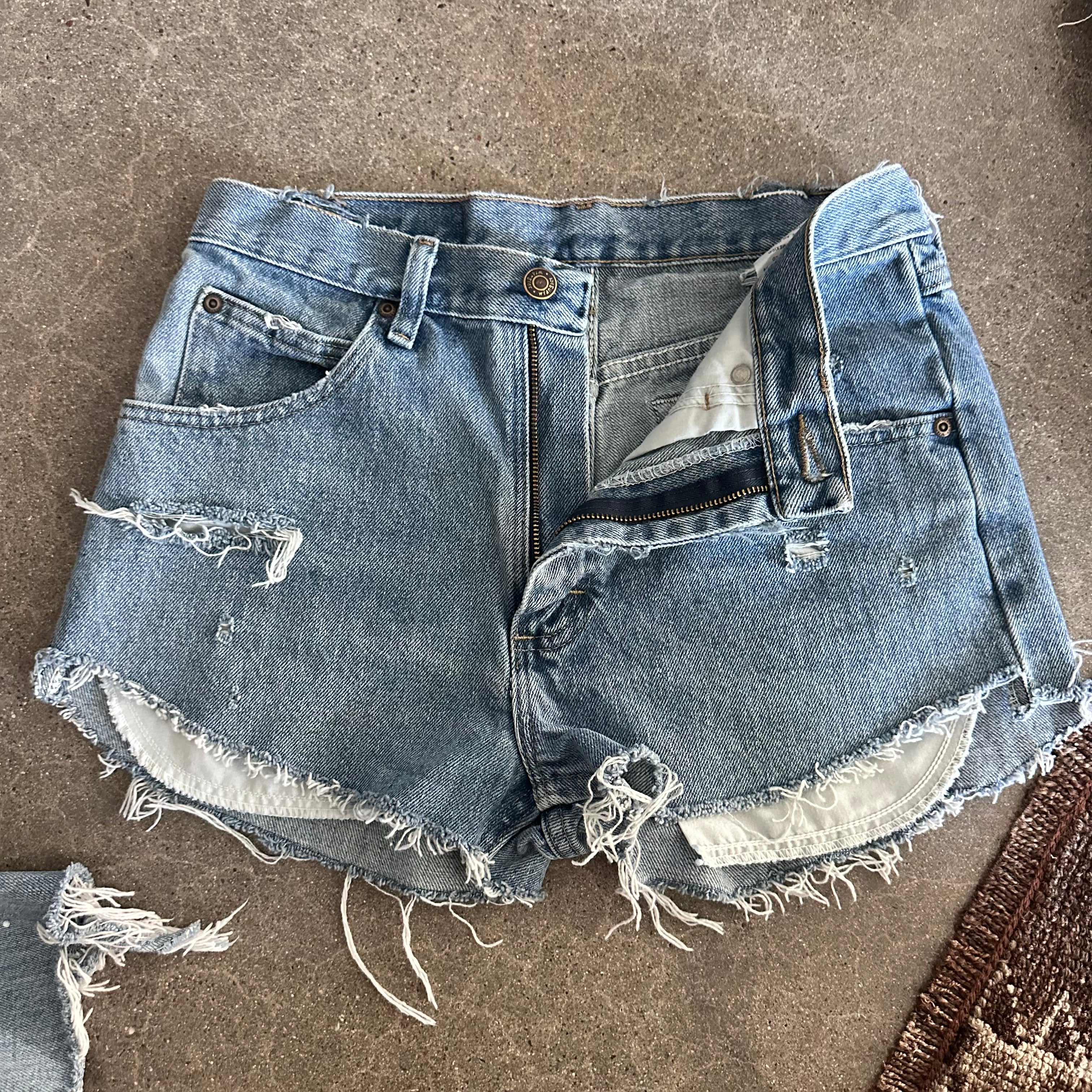 Wrangler Cutoffs 14.5” flat lay