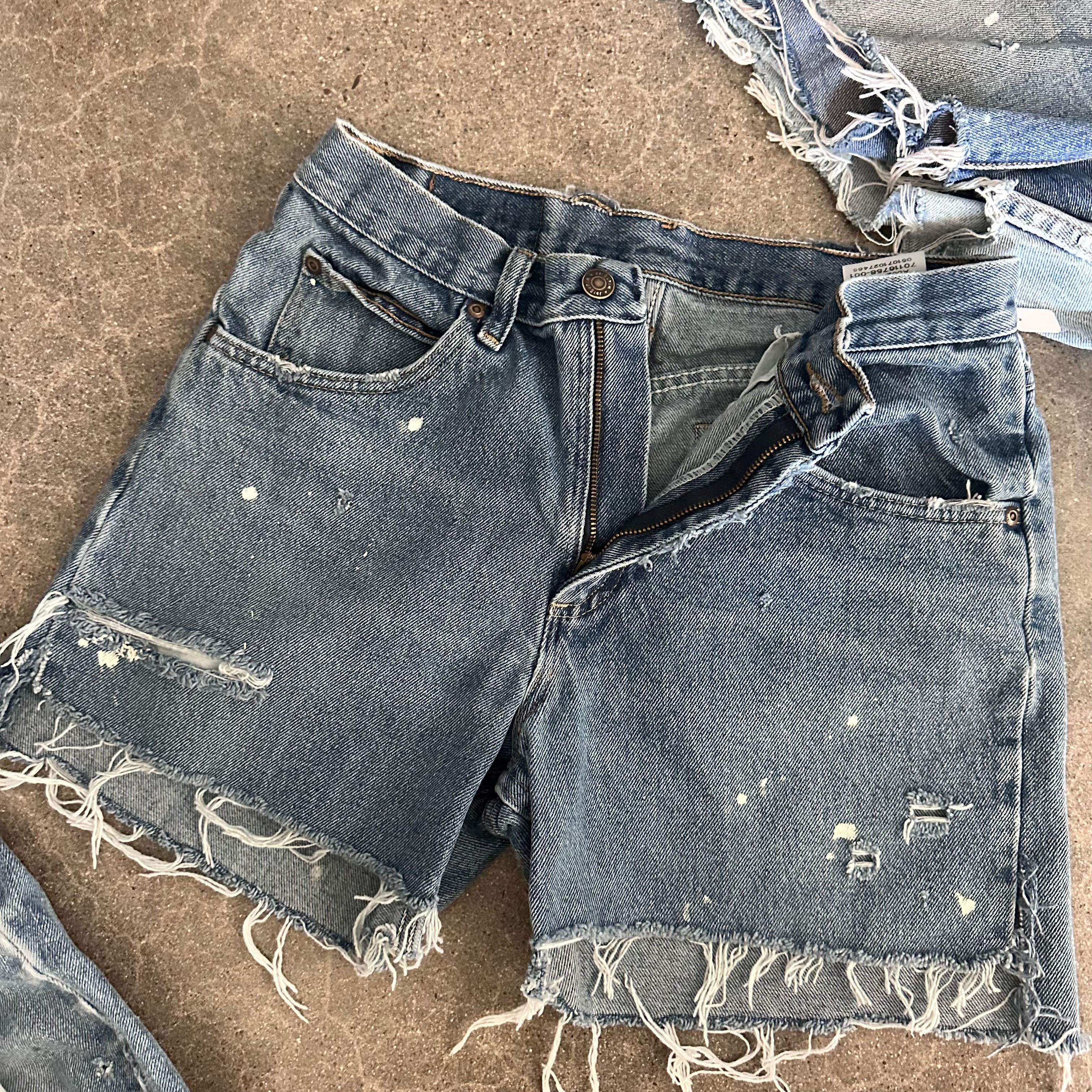 Wrangler Cutoffs 14” flat lay