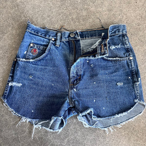 Wrangler Cutoffs 14” flat lay