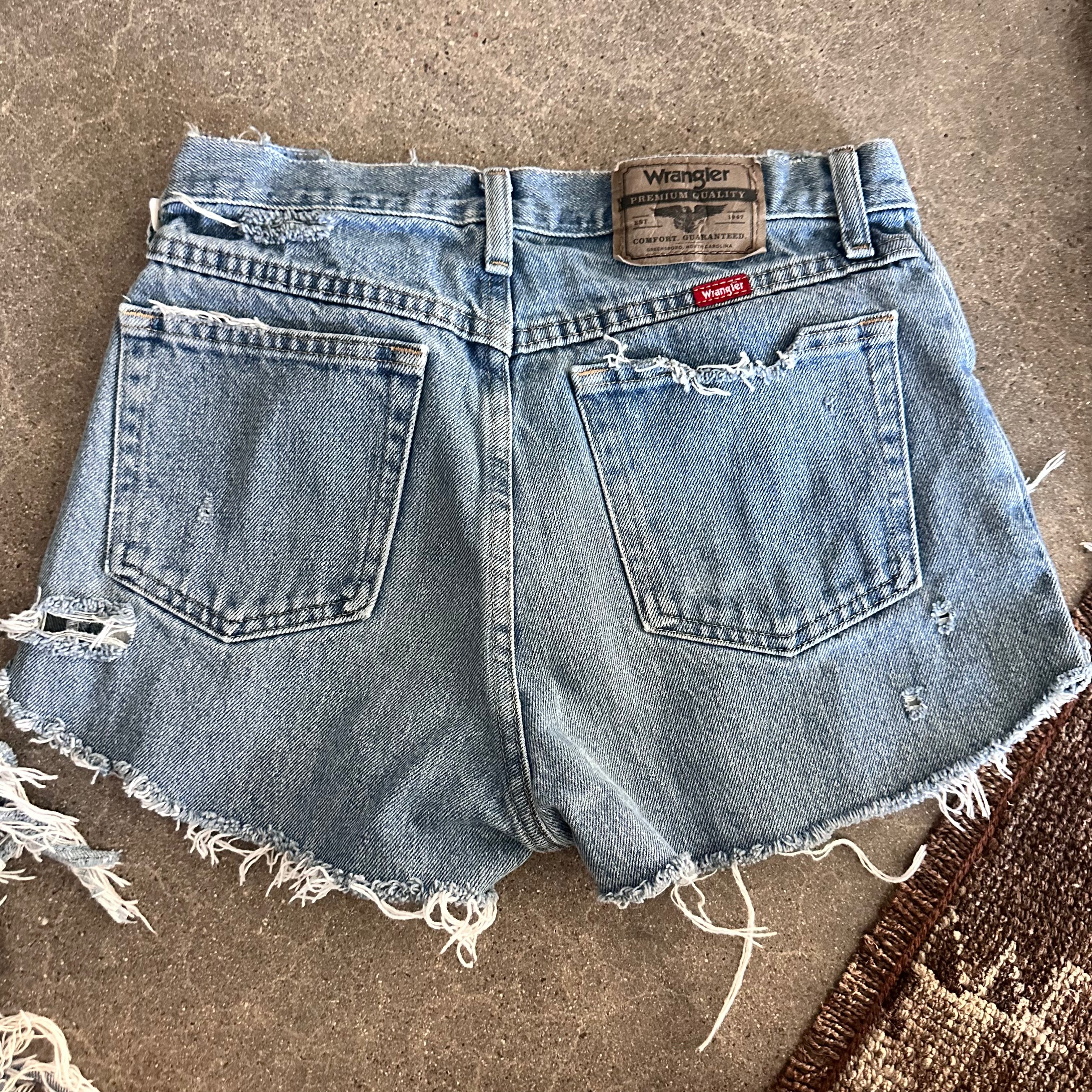 Wrangler Cutoffs 14.5” flat lay