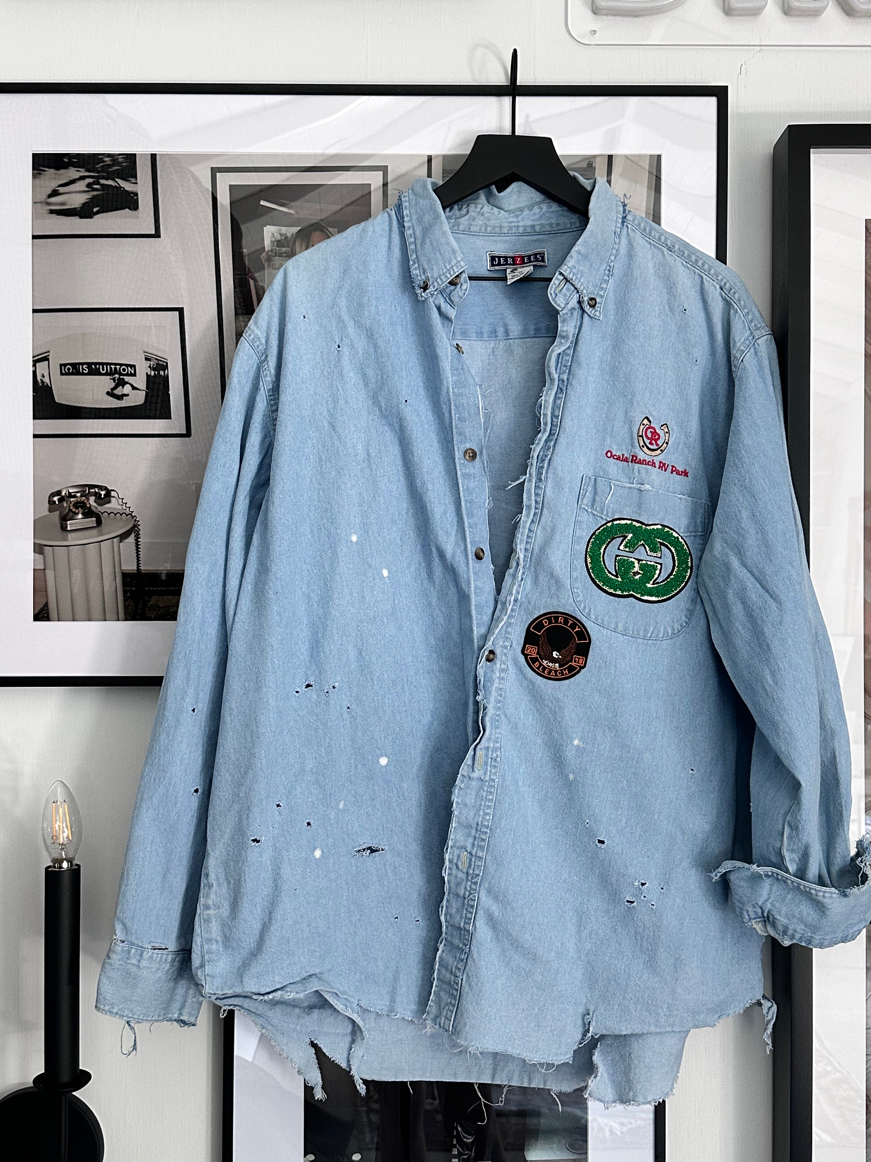 XL denim button up