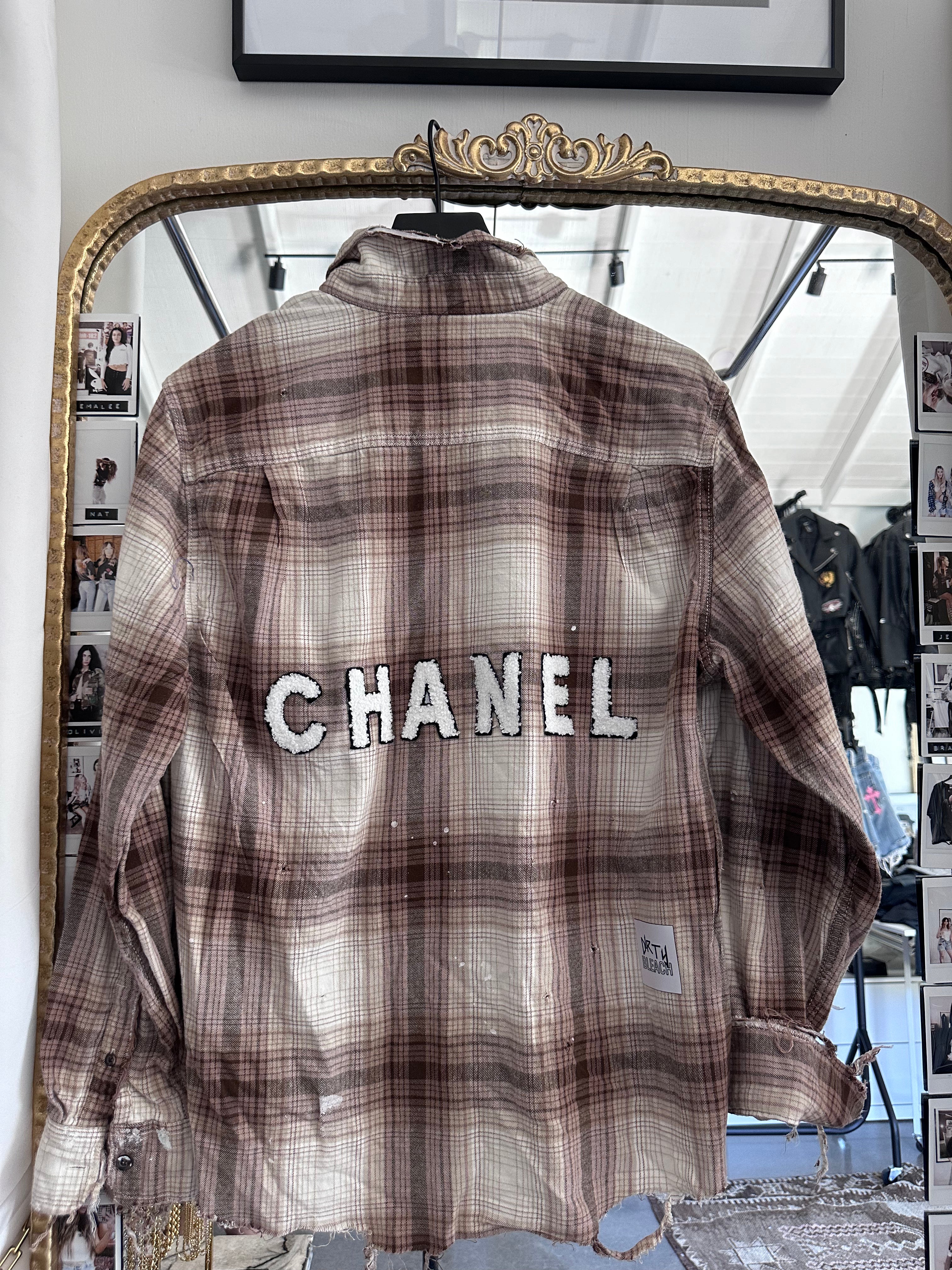 Large Grunge Flannel Dirty Bleach Studio Large Grunge Flannel Dirty Bleach Studio